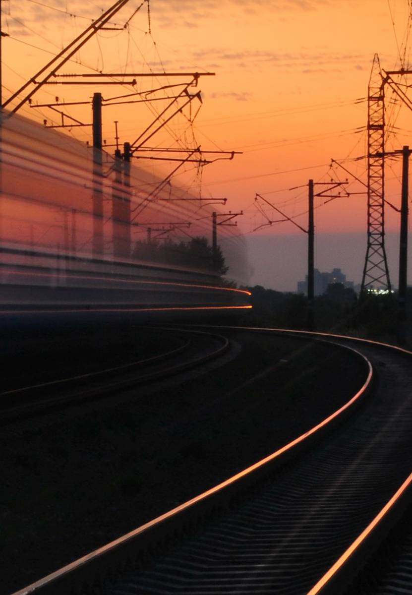 Rail sunset